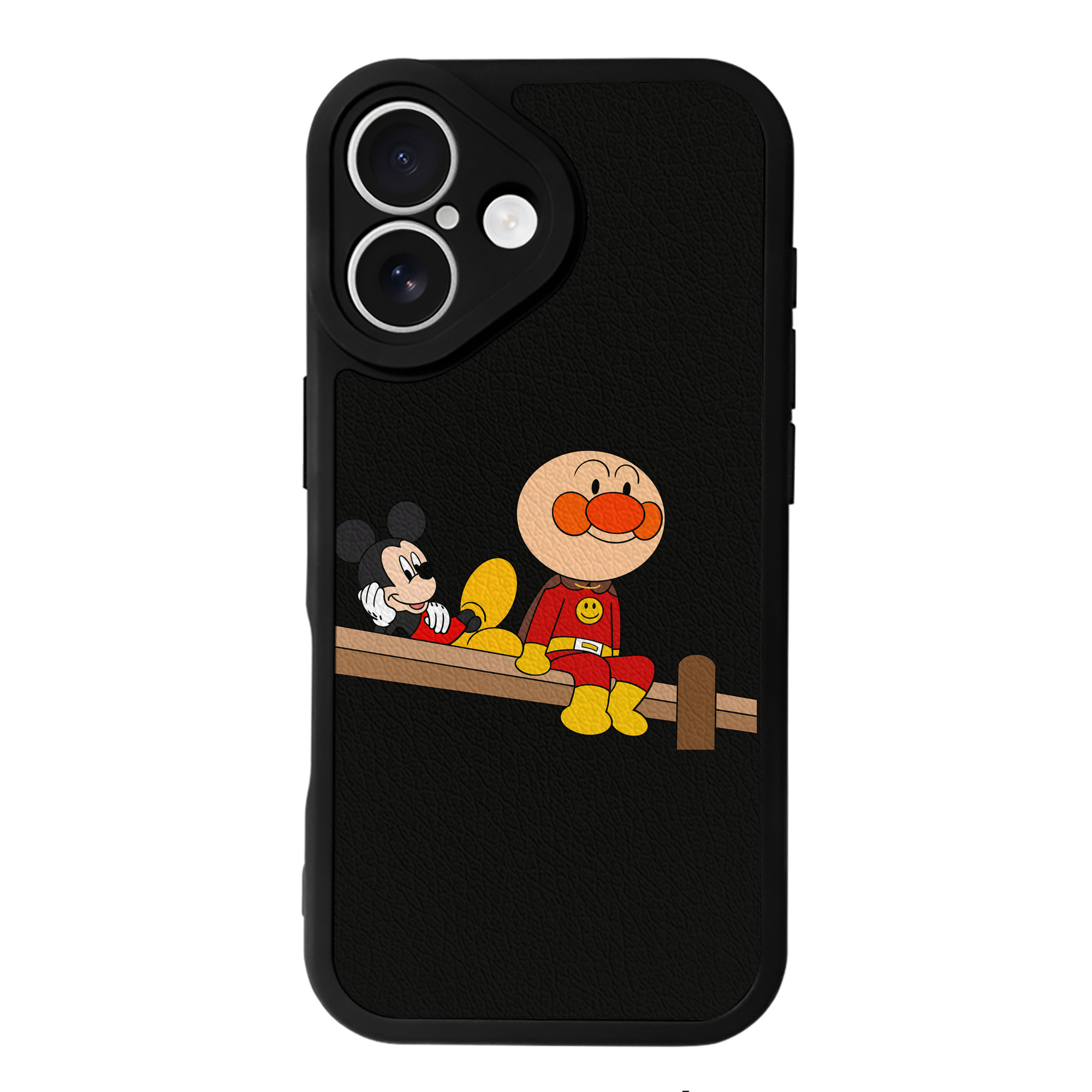 （画像用） アンパンマン Anpanman 【iPhone 16シリーズ対応】シリコンスマホケース（レザー調） 材質：シリコン